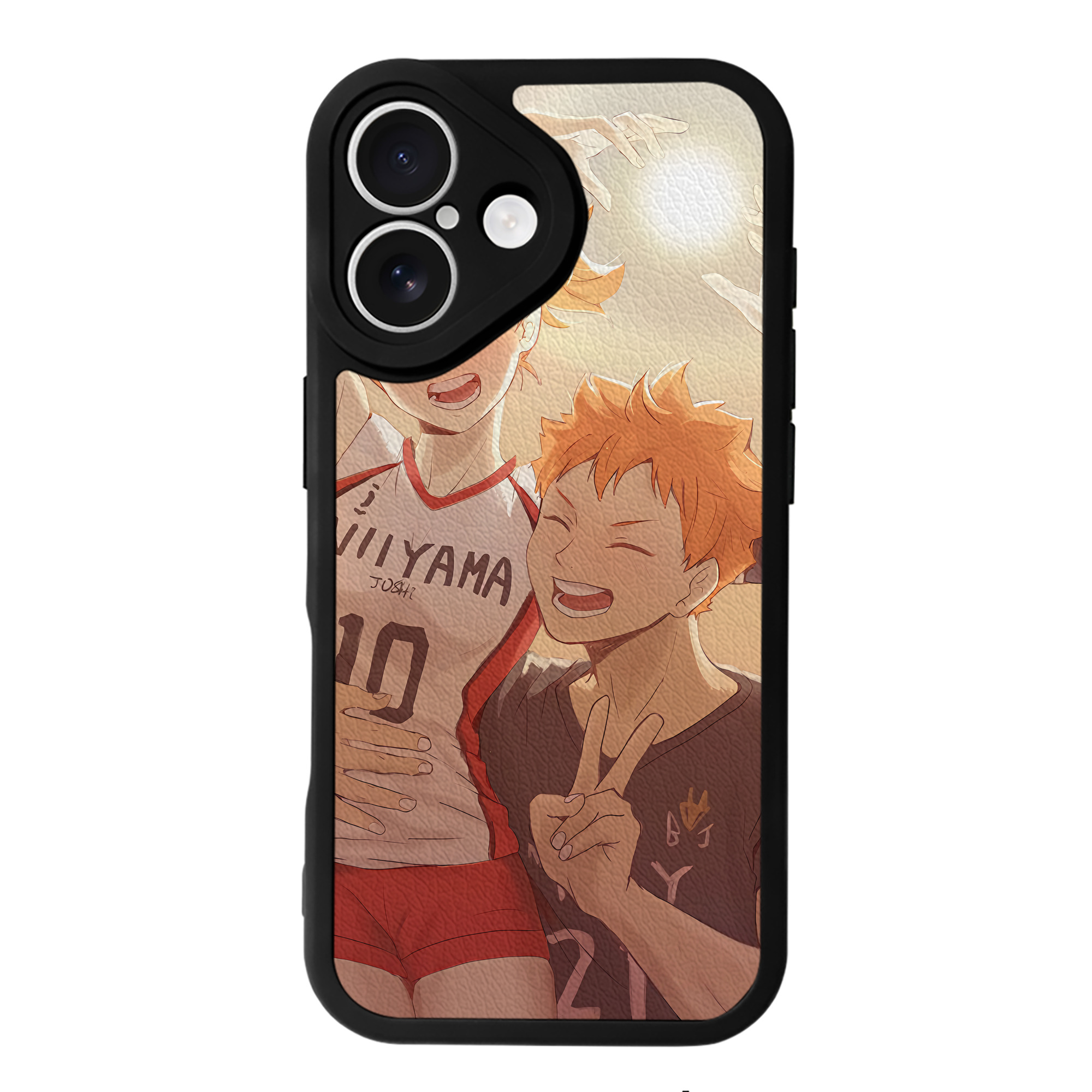 （画像用） ハイキュー!! Haikyu!! 【iPhone 16シリーズ対応】シリコンスマホケース（レザー調） 材質：シリコン